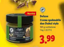 Lidl Deluxe Crema spalmabile duo Dubai style offerta