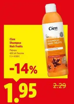 Lidl Cien Shampoo Hair Fruits offerta