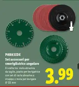 Lidl PARKSIDE Set accessori per smerigliatrice angolare offerta