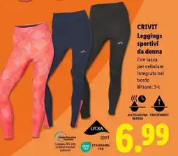 Lidl CRIVIT Leggings sportivi da donna offerta