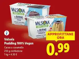 Lidl Valsoia Pudding 100% Vegan offerta