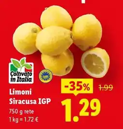 Lidl Limoni Siracusa IGP offerta