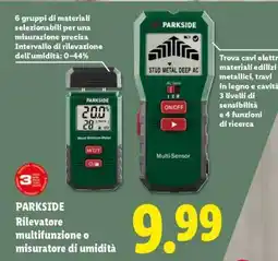 Lidl PARKSIDE Rilevatore multifunzione o misuratore di umidità offerta