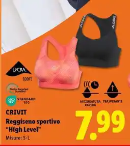Lidl CRIVIT Reggiseno sportivo “High Level” offerta