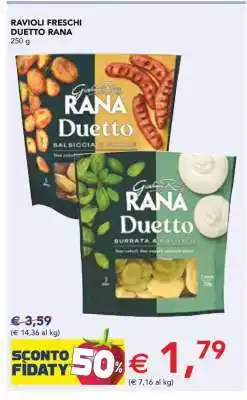 Esselunga RAVIOLI FRESCHI DUETTO RANA offerta