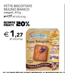 Esselunga Fette Biscottate Mulino Bianco offerta