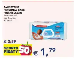 Esselunga SALVIETTINE PERSONAL CARE FRESH&CLEAN offerta
