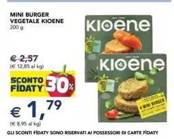 Esselunga MINI BURGER VEGETALE KIOENE offerta