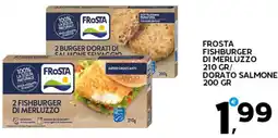 Extra Supermercati Frosta fishburger di merluzzo dorato salmone offerta