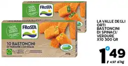Extra Supermercati La valle degli orti bastoncini di spinaci/ verdure x10 offerta