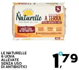 Extra Supermercati Le naturelle 6 uova allevate senza uso di antibiotici offerta