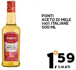 Extra Supermercati Ponti aceto di mele 100% italiane offerta