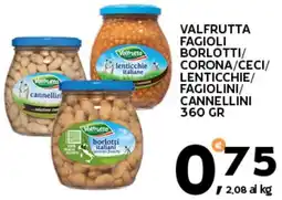 Extra Supermercati Valfrutta fagioli borlotti/ corona/ceci/ lenticchie/ fagiolini/ cannellini offerta