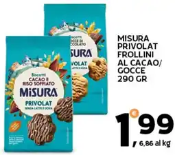 Extra Supermercati Misura privolat frollini al cacao/ gocce offerta