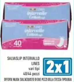 Conad Salvaslip intervallo LINES 40/44 pezzi offerta