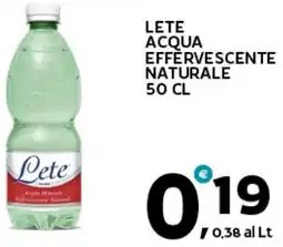 Extra Supermercati Lete acqua effervescente naturale offerta