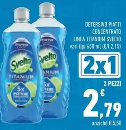 Conad Detersivo piatti concentrato linea titanium SVELTO offerta
