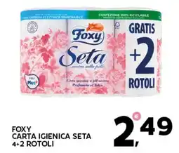 Extra Supermercati Foxy carta igienica seta 4+2 rotoli offerta