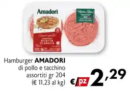 Eurospesa Hamburger AMADORI di pollo e tacchino offerta