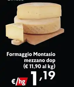 Eurospesa Formaggio Montasio mezzano dop offerta