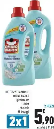 Conad Detersivo lavatrice OMINO BIANCO igienizzante color muschio 35 lavaggi offerta