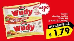 Eurospesa Wurstel di pollo e tacchino Wudy AIA offerta