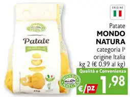 Eurospesa Patate MONDO NATURA offerta