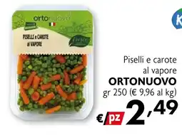 Eurospesa Piselli e carote al vapore ORTONUOVO offerta