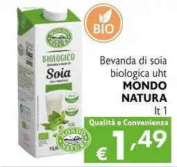 Eurospesa Bevanda di soia biologica uht MONDO NATURA offerta
