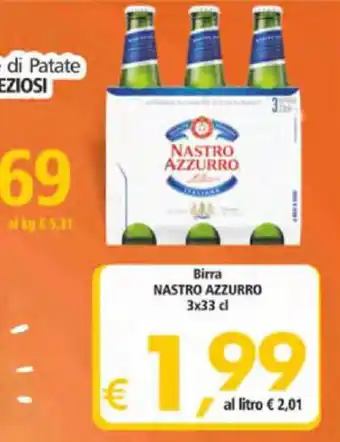 Alter Discount Nastro Azzurro Birra 3 x 33cl offerta