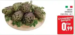 Conad Carciofi romaneschi origine Italia - cat. 1 offerta