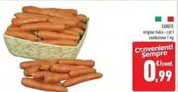 Conad CAROTE origine italia cat I confezione offerta