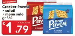 DeSpar Express Cracker Pavesi salati meno sale offerta