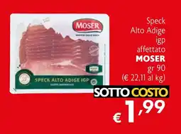 Eurospesa Speck Alto Adige igp affettato MOSER offerta