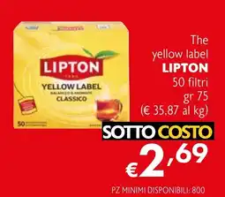 Eurospesa The yellow label LIPTON 50 filtri offerta