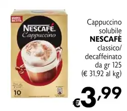Eurospesa Cappuccino solubile NESCAFÈ classico/ decaffeinato offerta