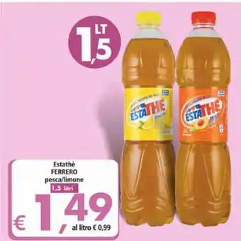 Alter Discount Ferrero Estathé pesca/limone 1,5L offerta