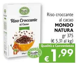 Eurospesa Riso croccante al cacao MONDO NATURA offerta