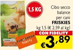 Eurospesa Cibo secco balance per cani FRISKIES offerta