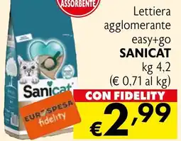 Eurospesa Lettiera agglomerante easy+go SANICAT offerta