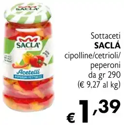 Eurospesa Sottaceti SACLÁ cipolline/cetrioli/ peperoni offerta