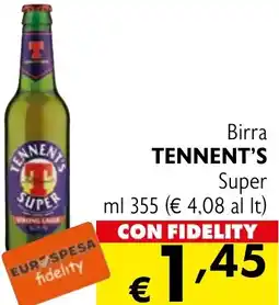 Eurospesa Birra TENNENT'S Super offerta