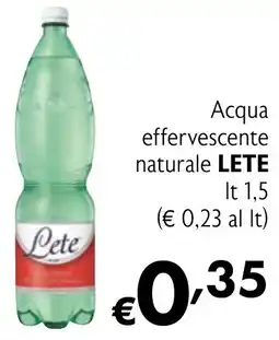 Eurospesa Acqua effervescente naturale LETE offerta