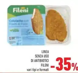 Conad Linea senza uso di antibiotici FILENI vari tipi e formati offerta