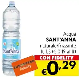 Eurospesa Acqua SANT'ANNA naturale/frizzante offerta