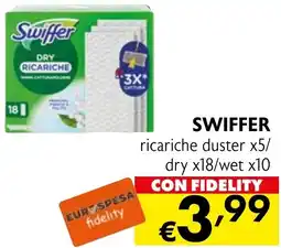 Eurospesa SWIFFER ricariche duster x5/ dry x18/wet x10 offerta