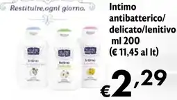 Eurospesa Intimo antibatterico/ delicato/lenitivo offerta