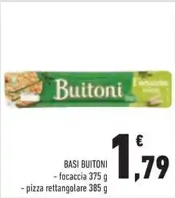 Conad Basi buitoni focaccia pizza rettangolare offerta