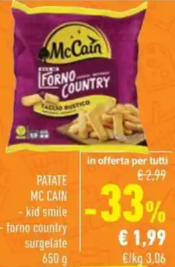Conad Pate mc cain kid smile forno country surgelate offerta