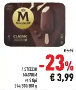 Conad 4 stecchi MAGNUM offerta
